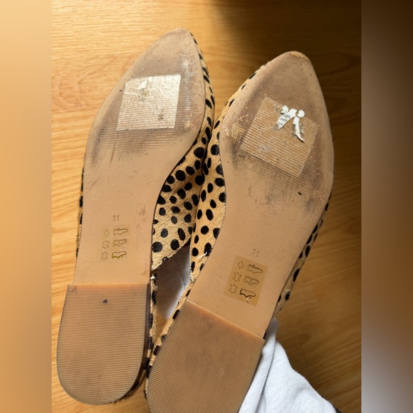Madewell Cheetah Print Calf Hair Remi Mules size 11 - Picture 3 of 4